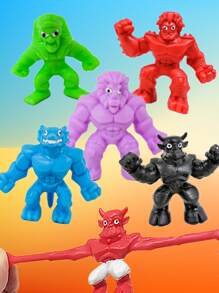 1入組隨機怪物設計逗貓玩具,交互貓玩具 - 彩色 - 查看 1