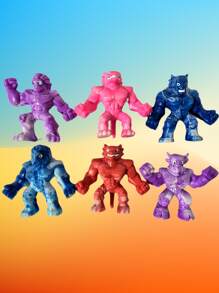 1入組隨機怪物設計逗貓玩具,交互貓玩具 - 彩色 - 查看 4