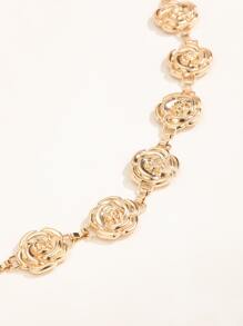 1 Dây chuyền nữ trang trí hoa thời trang Dây chuyền trang trí váy - Vàng - Xem 3