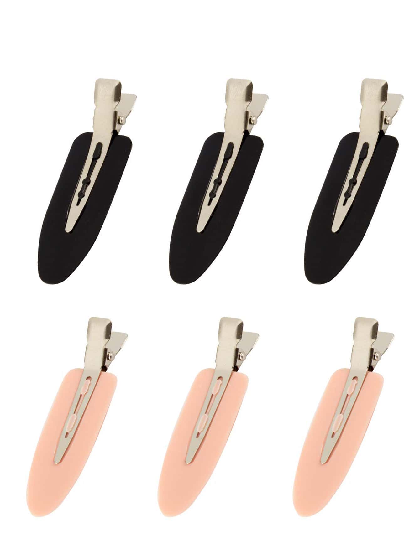 6pcs Solid Alligator Hair Clip Casual - Multicolor - View 1