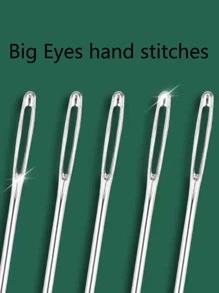 40pcs/set Stainless Steel Needle & 1pc Sewing Thimble Ring & 1pc Thread Stripper, Classic Sewing Needle & Protect Finger & Needle Threader For Home - Silver - View 5