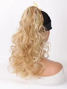Medium Curly Ponytail Synthetic Hair Extension - Piano Color - View 1