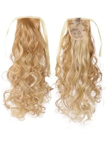 Medium Curly Ponytail Synthetic Hair Extension - Piano Color - View 3