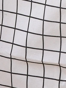 1 pieza Caja de almacenamiento con estampado de cuadros ropa - Blanco - Ver 4