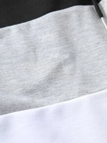 Manfinity Men Letter Graphic Colourblock Drawstring Waist Shorts - Multicolor - View 5