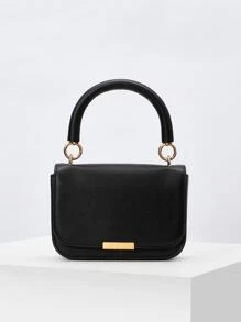 MOTF PREMIUM MINI METAL DECOR FLAP SQUARE BAG - Black - View 10