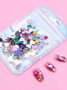 1 Gói Trang Trí Móng Tay Hình Trái Tim, Đồ Trang Trí Móng Tay Tự Làm, Đá Trang Trí Móng Tay, Phụ Kiện Làm Móng, Đá Trang Trí Móng Tay - Nhiều màu - Xem 2