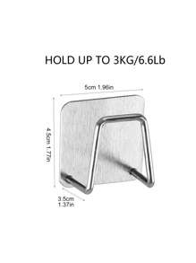 1 pieza Soporte para esponja sin taladro, estante de pared para esponja, rejilla de acero inoxidable para fregadero - Plateado - Ver 3