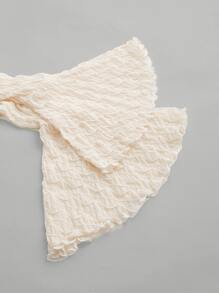 SHEIN MOD 小高領荷葉袖木耳邊T恤