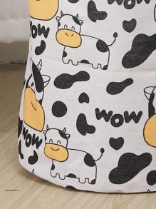 Cesto para la ropa con dibujos animados con estampado de vaca - Multicolor - Ver 5
