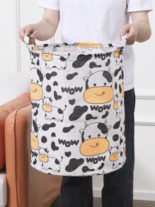 Cesto para la ropa con dibujos animados con estampado de vaca - Multicolor - Ver 6
