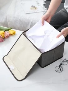 1 件可折叠衣服收纳盒，无纺布防尘收纳盒，可折叠并与多功能收纳篮组合，适用于衣柜、装饰装饰节日装饰房间装饰家居装饰卧室装饰连衣裙裤子鞋子牛仔裤靴子裙子 - 灰色 - 查看 6