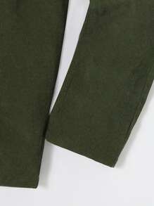 Girls Bow Front Paperbag Waist Trousers - Army Green - View 4