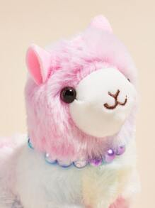 1pc Cartoon Alpaca Design Pet Plush Toy - Multicolor - View 4
