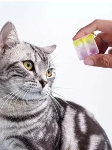 24pcs Color Block Cat Teaser Toy, Cat Interactive Toys - Multicolor - View 5