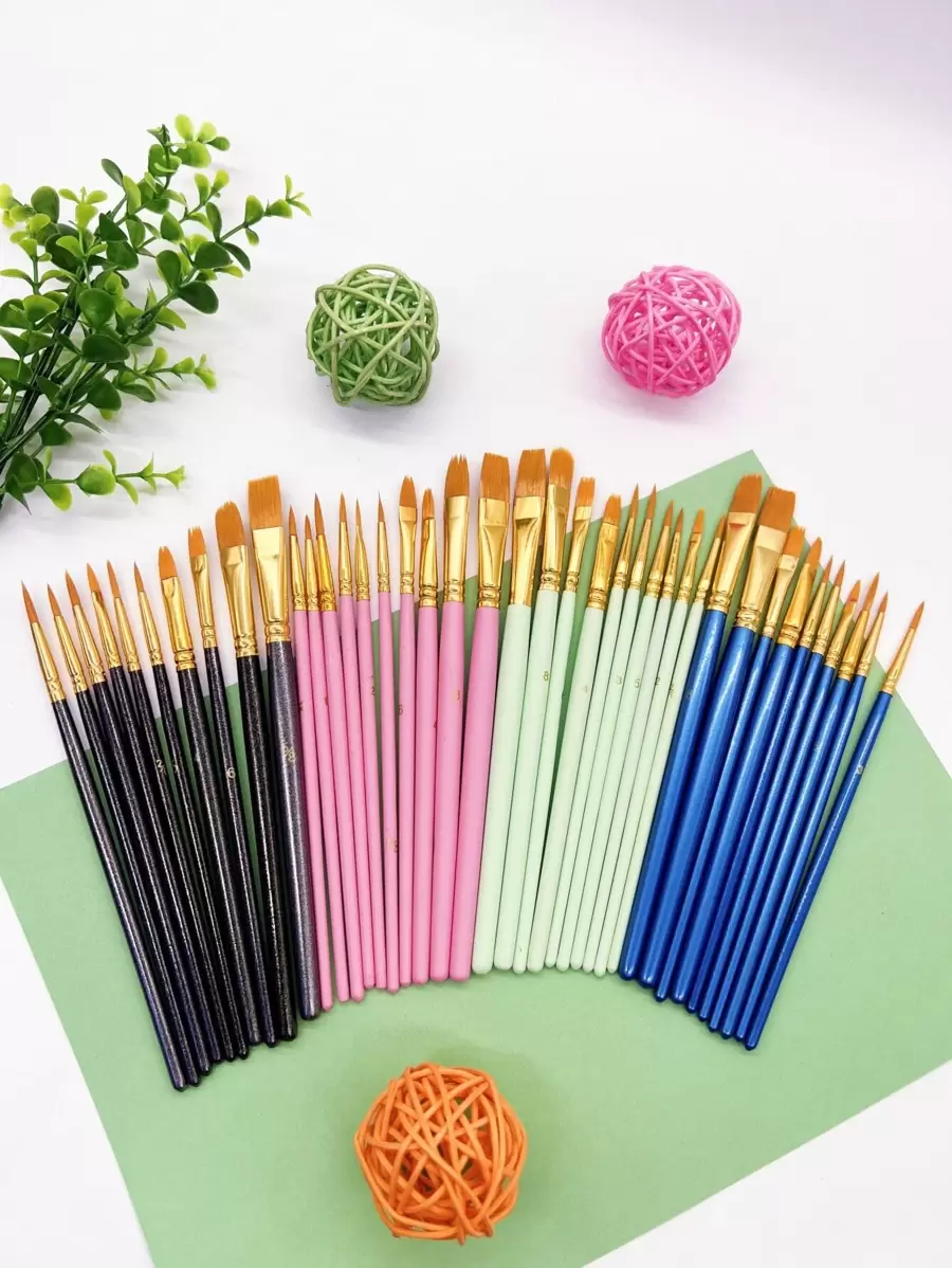 opeth 10pcs Random Color Painting Brush - Multicolor - View 1
