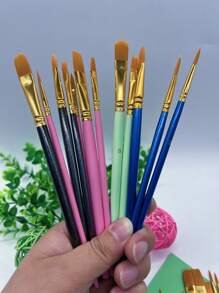 opeth 10pcs Random Color Painting Brush - Multicolor - View 2