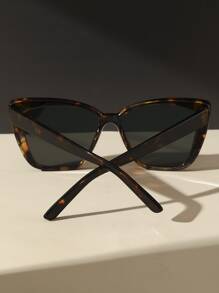 1pc Plastic Frame Cat Eye Decor Fashion Glasses Beach Accessories For Women Glasses Shades Basics Fall Winter Women Outfits Clothes Business Casual Gifts For Summer Beach Vacation, Outdoor, Travel - Dark Grey - View 5