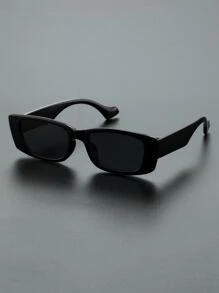 1PC Plastic Square Vintage Classic Men Fashion Glasses For Holiday Gift Outdoor Fishing Musical Festival Vacation Outfits Accessories For Summer Beach Vacation,Outdoor,Travel - Dark Grey - View 5