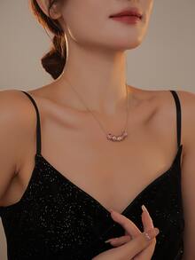 Collar con diseño de cuenta - Multicolor - Ver 1