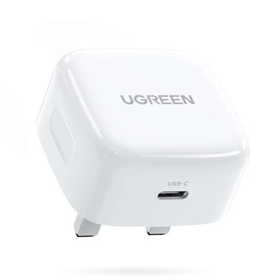  UGREEN PD 20W 快速充电器兼容 Apple 20W USB-C 电源适配器兼容 5 系列 14 13 Pro Max 适配器 iPad Pro Air 2022 2023 2024 Nan 快速充电