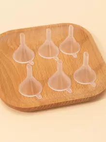 6pcs Clear Liquid Dispensing Funnel, Liquid Dispensing Plastic Funnel Perfume Toner Toner Dispensing Tool Plastic Mini Funnel - Clear - View 1