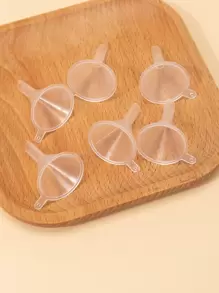 6pcs Clear Liquid Dispensing Funnel, Liquid Dispensing Plastic Funnel Perfume Toner Toner Dispensing Tool Plastic Mini Funnel - Clear - View 2