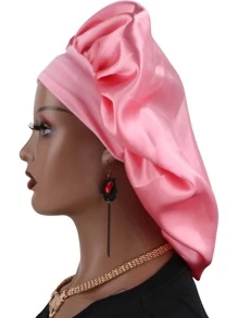 1个缎面假发帽/睡眠帽 - 藕粉色 - 查看 2