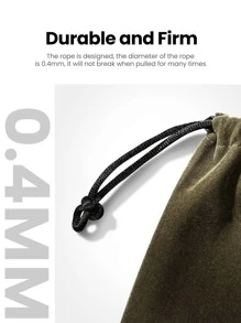 UGREEN 19*12cm 移动电源袋 TWS 耳机法兰绒袋 手机配件便携防水抽绳保护袋 线缆整理袋 聚酰胺