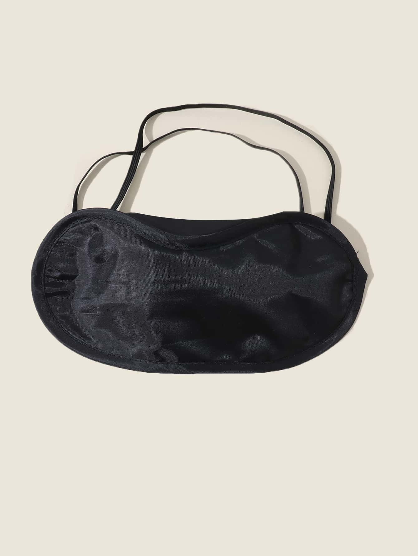 素色服飾眼罩 - 黑色 - 查看 1