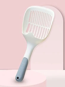 1pc Two Tone Cat Litter Shovel - White - View 4