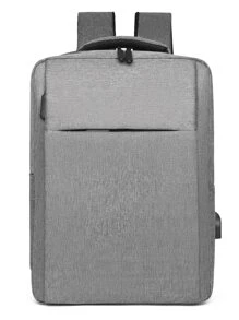 Mochila minimalista para portátil de 16 pulgadas para hombre - Gris Claro - Ver 1