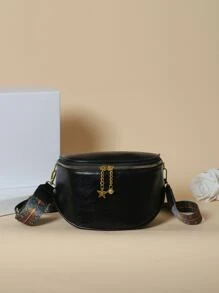 Cangurera con estrella & con diseño de planeta - Negro - Ver 1