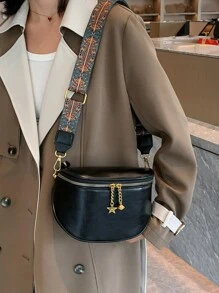 Cangurera con estrella & con diseño de planeta - Negro - Ver 2