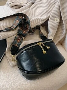 Cangurera con estrella & con diseño de planeta - Negro - Ver 7