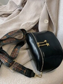 Cangurera con estrella & con diseño de planeta - Negro - Ver 8