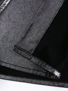 Manfinity Hombres Camisa con botón delantero sin camiseta - Negro - Ver 4