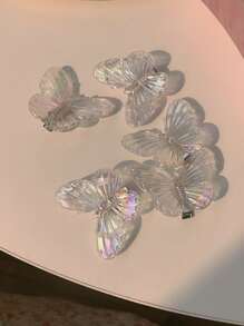 5 chiếc kẹp tóc hình bướm ba chiều trang trí, phụ kiện tóc dành cho nữ. - Nhiều màu - Xem 1