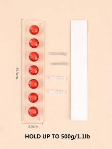 1pc Clear Jewelry Storage Rack - Red - View 2