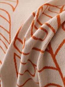 1 Sofa Họa Tiết Lá Khăn Hiện Đại Polyester Nguyên Viền Khăn Cho Gia Đình - trái cam - Xem 5