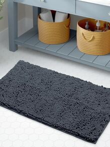 1pc Anti-slip Bath Rug - Dark Grey - View 2