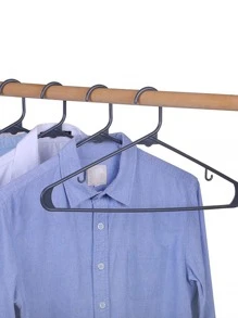 5 piezas Percha unicolor - Negro - Ver 1