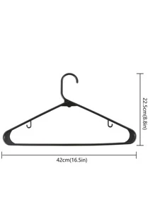 5 piezas Percha unicolor - Negro - Ver 2