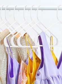 5pcs Plain Multifunction Hanger - White - View 1