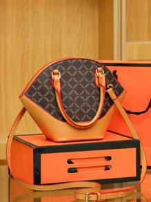 Bolsa con asa con patrón geométrico - Multicolor - Ver 2