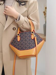 Bolsa con asa con patrón geométrico - Multicolor - Ver 6