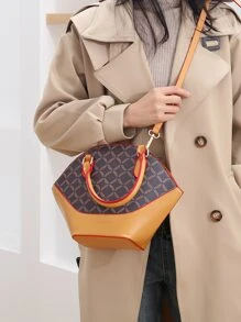 Bolsa con asa con patrón geométrico - Multicolor - Ver 7