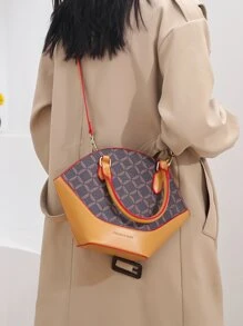 Bolsa con asa con patrón geométrico - Multicolor - Ver 8