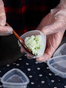 1pc PP Sushi Making Mold, Modern Triangle Design Sushi Mold For Kitchen - White - View 5