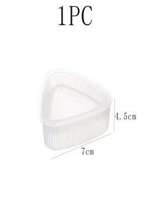 1pc PP Sushi Making Mold, Modern Triangle Design Sushi Mold For Kitchen - White - View 2